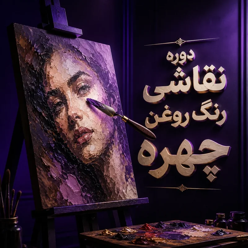 آموزش نقاشی رنگ روغن چهره