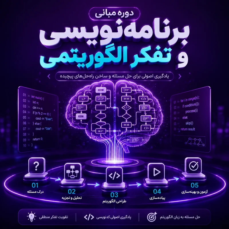 دوره مبانی برنامه‌نویسی و تفکر الگوریتمی